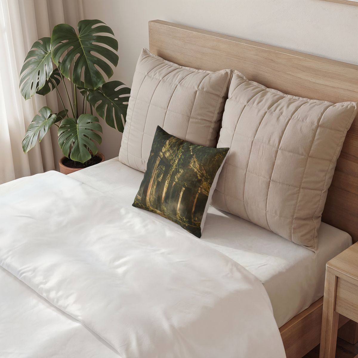 Poly Velvet Pillow - Ancient Sanctuary | Echovira Gallery