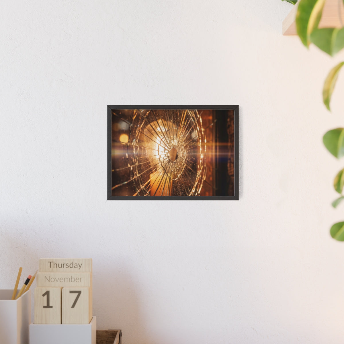Wood Framed Poster - Cinematic Fracture — Landscape