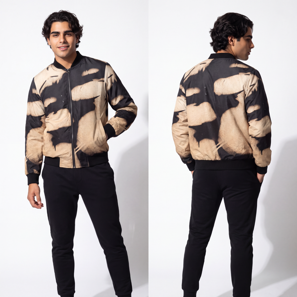 Men's Bomber Jacket - Shadow Kiss Streetwear | Echovira...