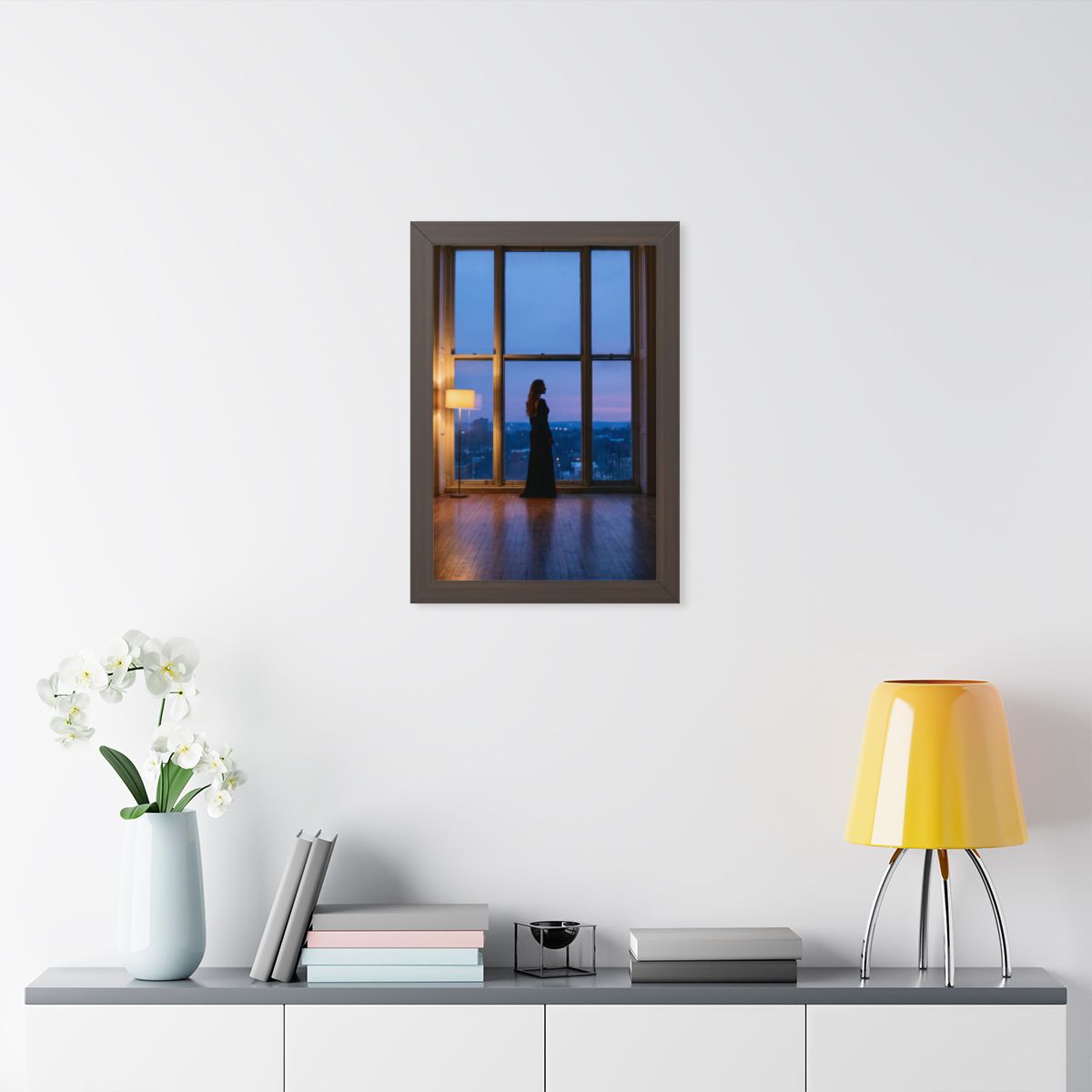 Framed Vertical Poster - Twilight Solitude — Walnut (11×14...