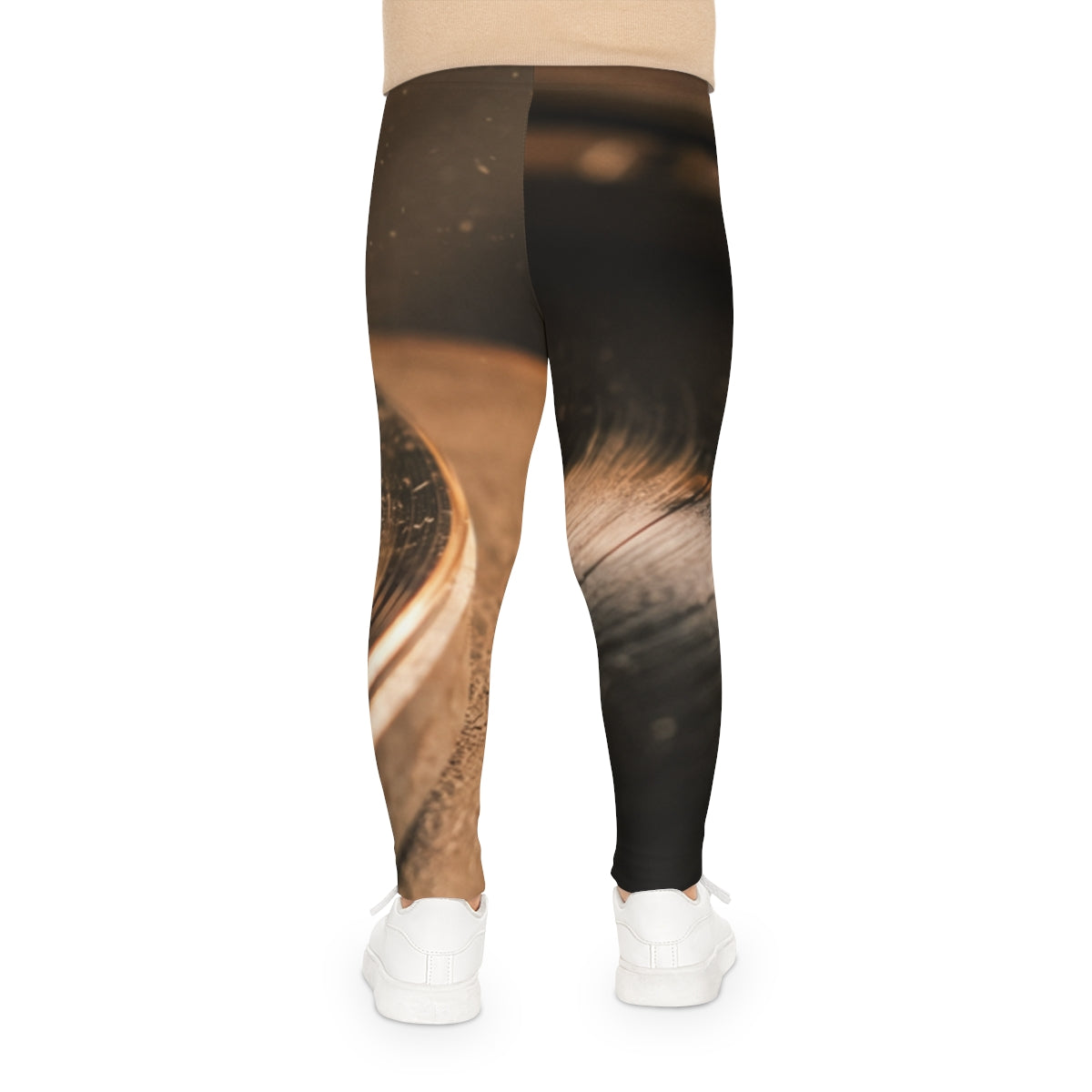 Kids Leggings with Vintage Turntable Art