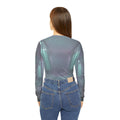 Women's Long Sleeve V-neck Shirt - Liminal Corridor Fog Art...