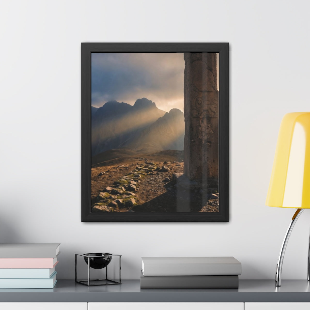 Framed Posters - Mystic Monolith Ancient Persian Mountain......