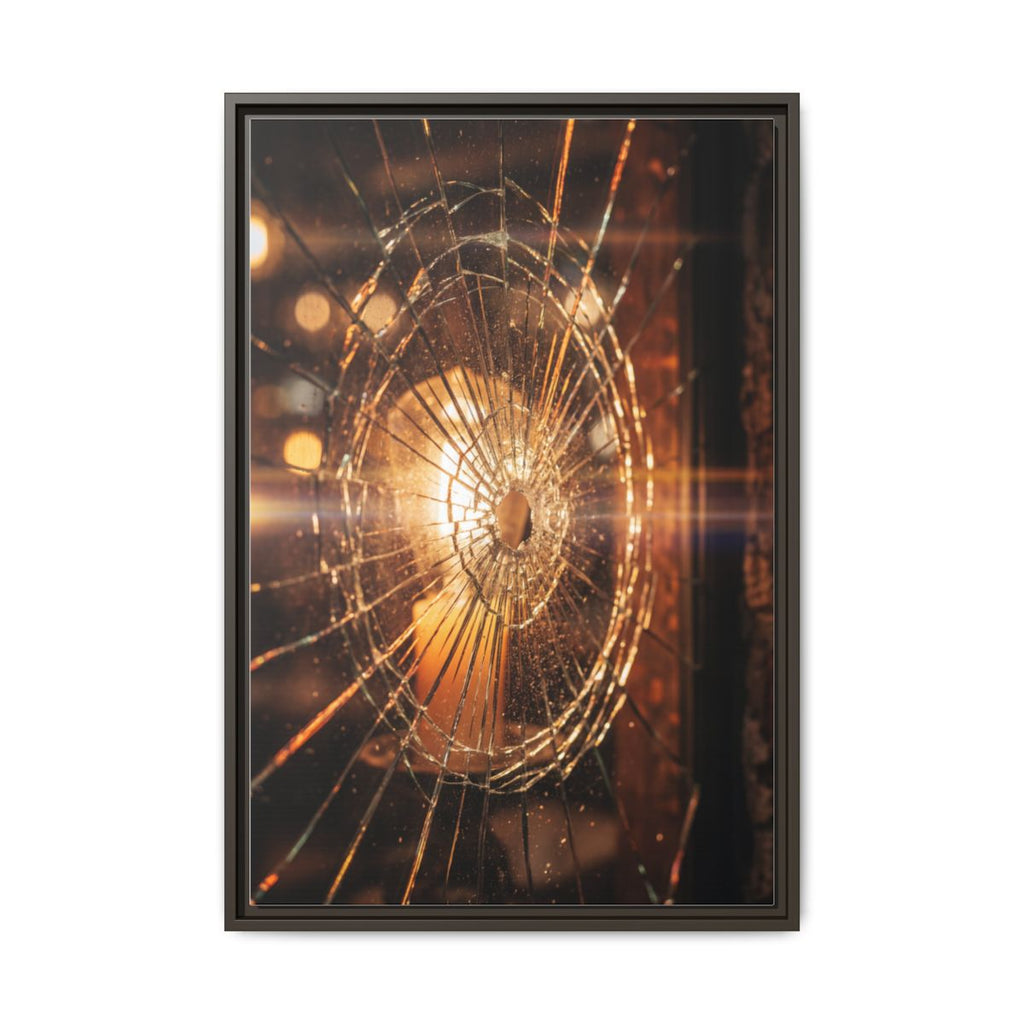Framed Matte Canvas - Shattered Glass