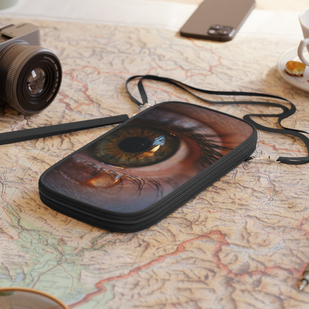 Passport Wallet - Amber Iris Reflection Fine Art Print |...