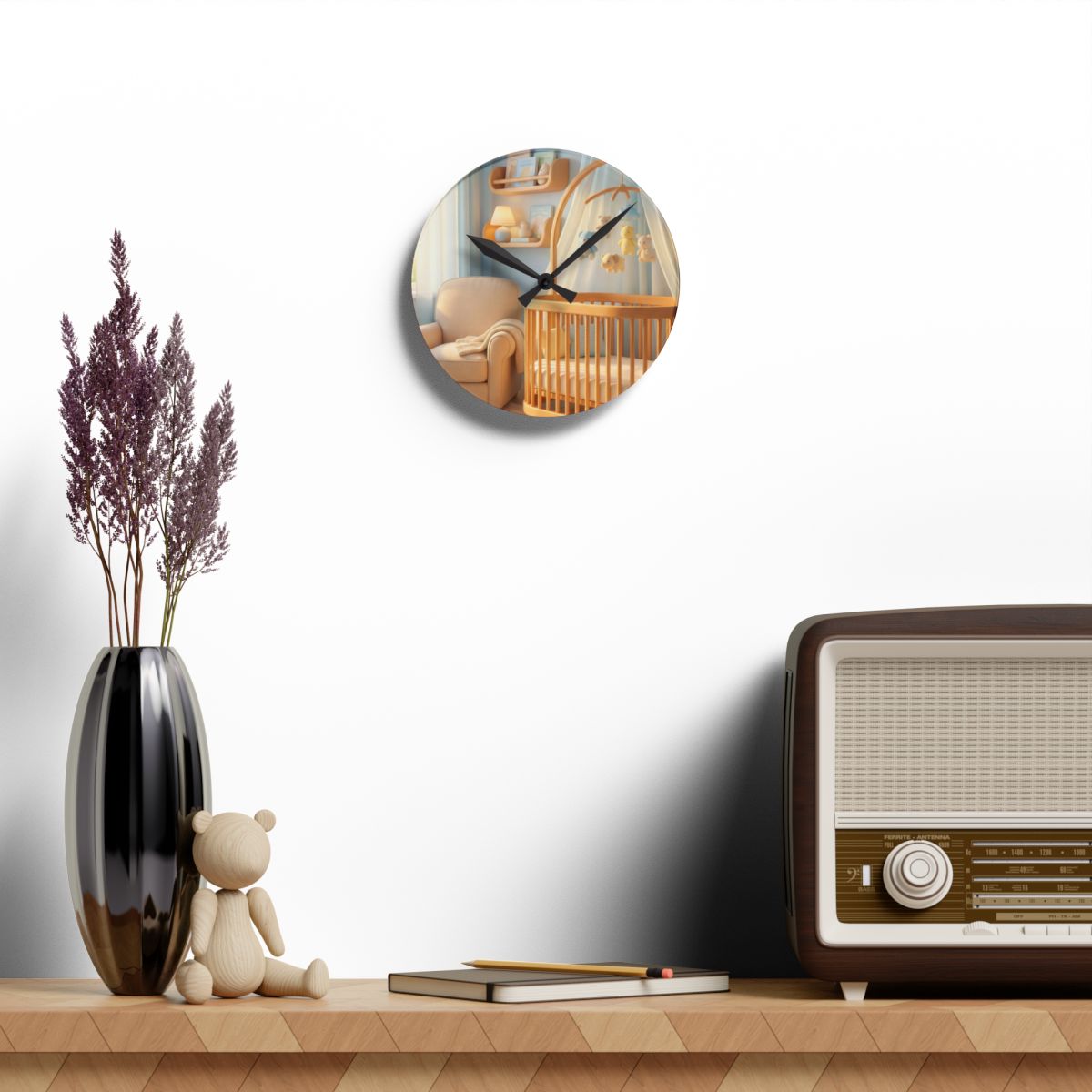 Nursery Dream Acryl-Wanduhr – Time
