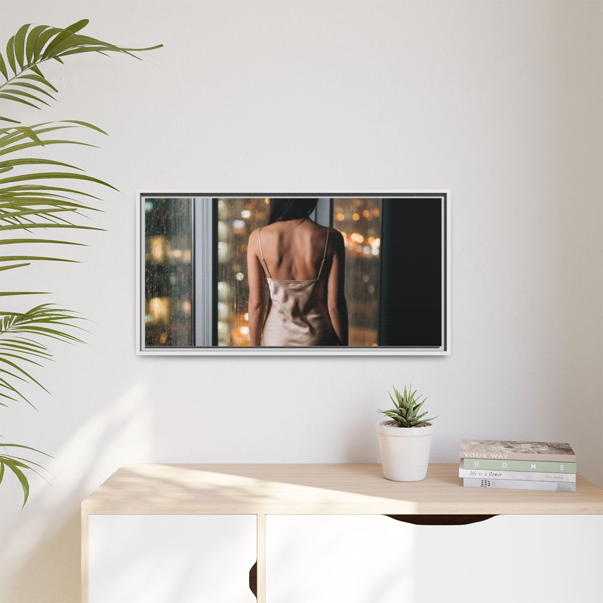 Framed Matte Canvas - Cinematic Nights — White / 1.25"