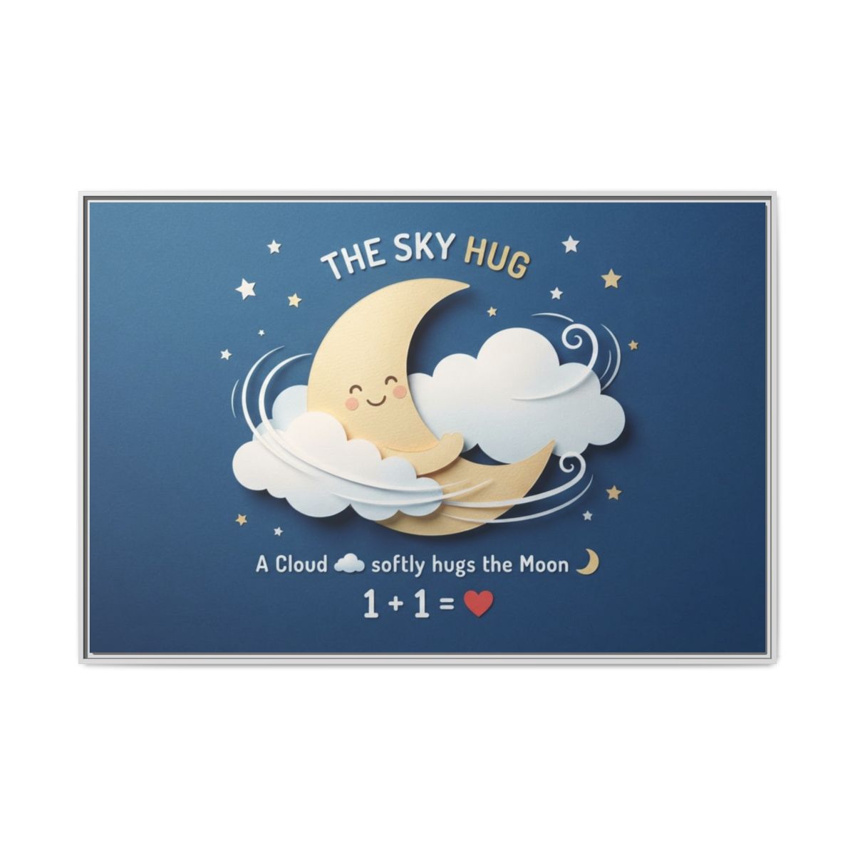Matte Canvas Framed - The Sky Hug — White / 1.25" (10×8... |...