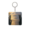 Square Keychain - Rainy Night Shadows | Echovira Gallery