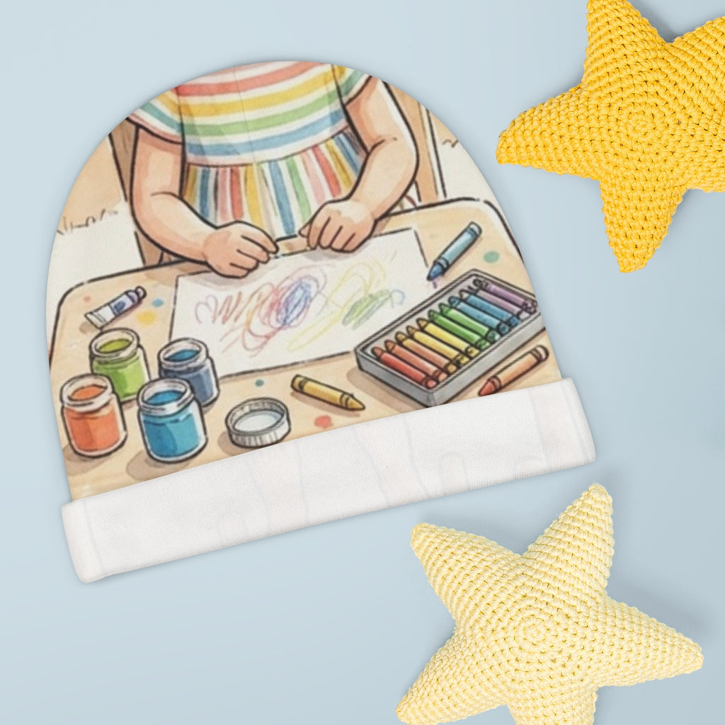 Baby Beanie - Little Artist Cozy Hat | Echovira Gallery