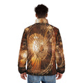 Men's Puffer Jacket - Shattered Amber Light Art | Echovira...