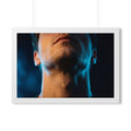 Framed Horizontal Poster - Neon Horizon Portrait — White......