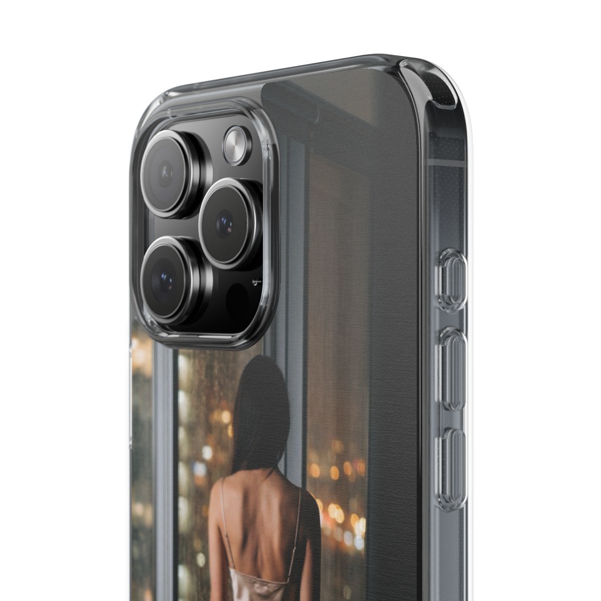 Clear Impact-Resistant Cases - Midnight Rain Clear Phone......