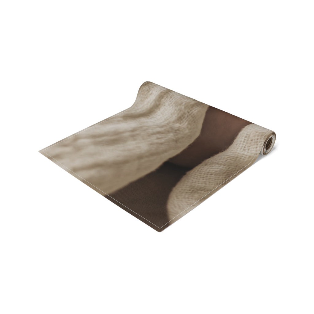 Table Runner - Organic Muslin Texture
