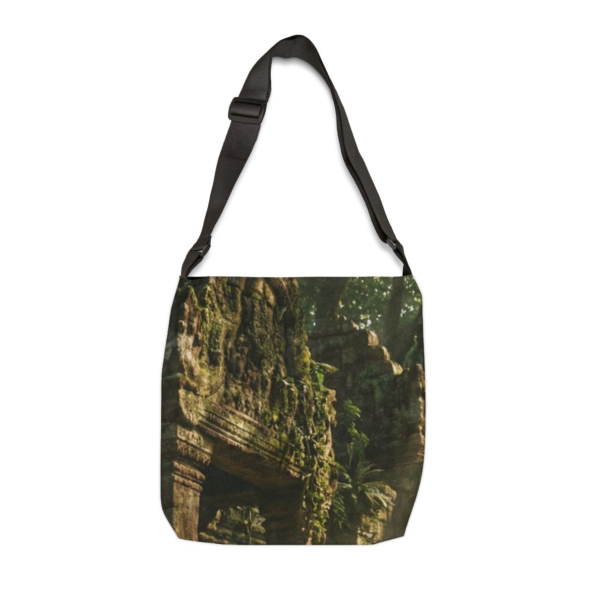 Adjustable Tote Bag - Jungle Ruins Voyage | Echovira Gallery