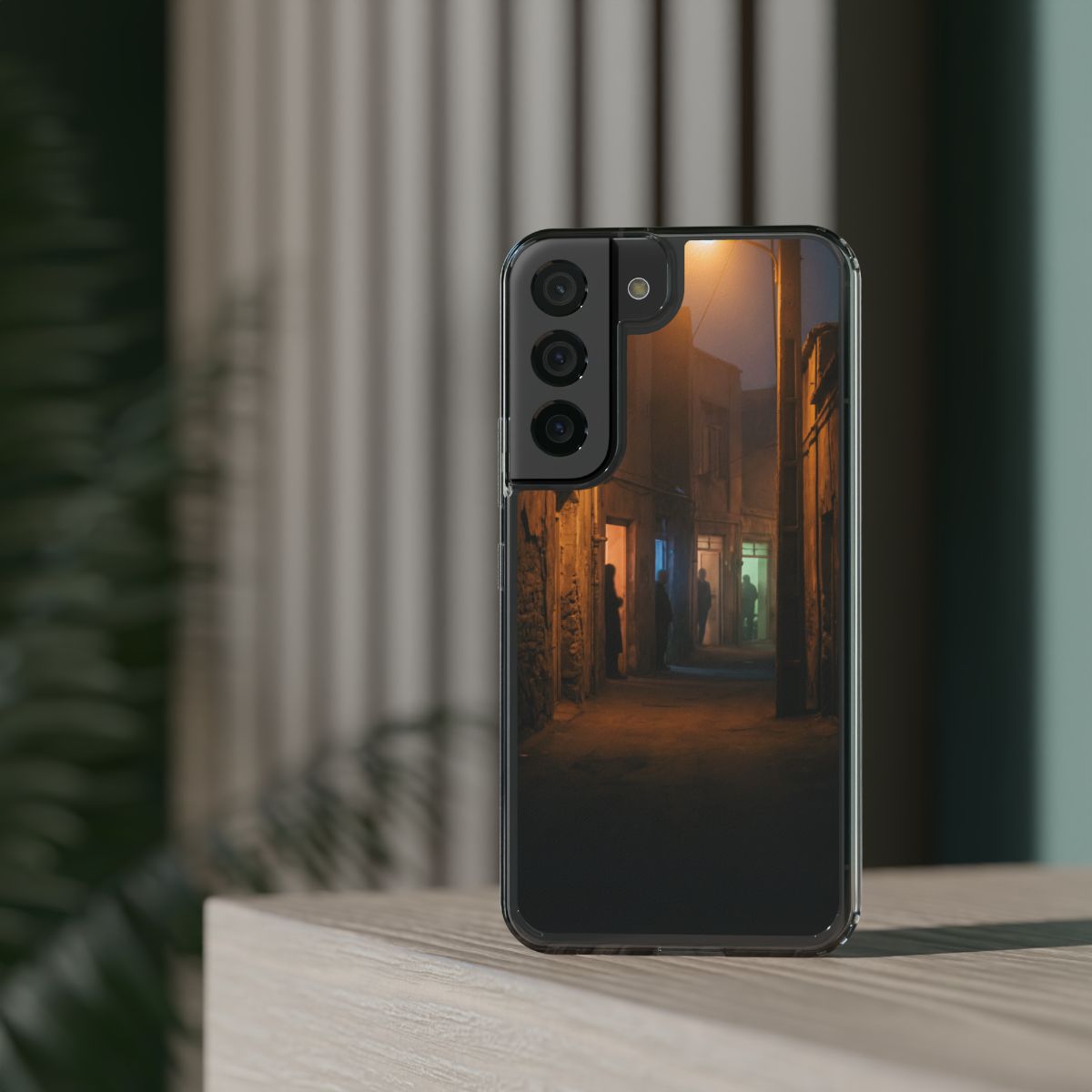 Clear Impact-Resistant Case - Night Alley iPhone Glow |...