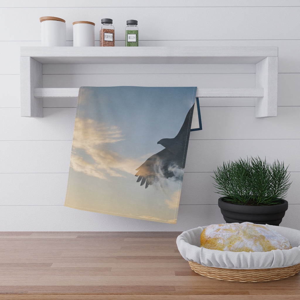 Tea Towels - Celestial Eagle Soaring Sky Art | Echovira...