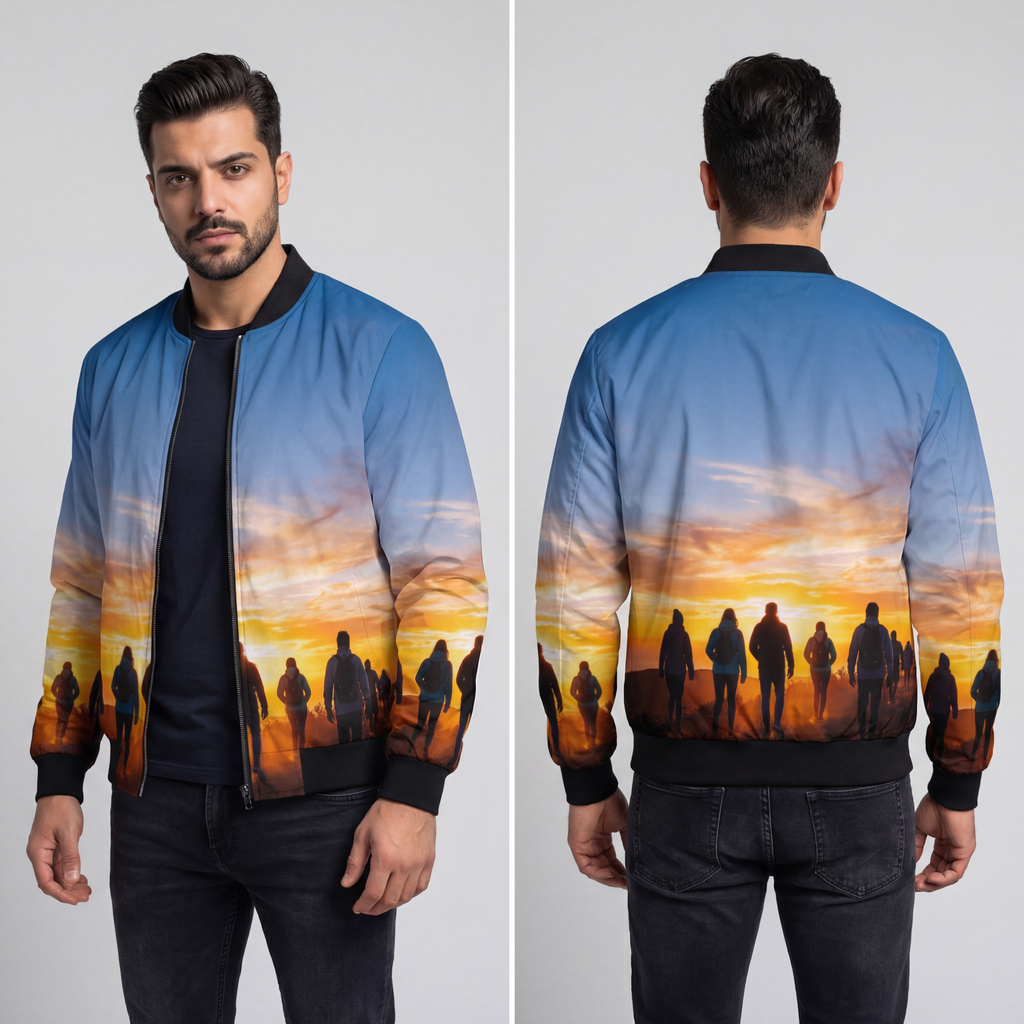 Men's Bomber Jacket - Dawn Trail Journey