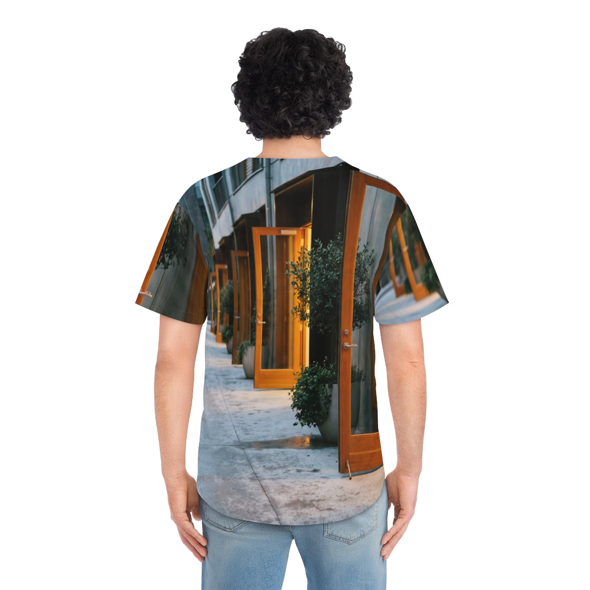 Men's Baseball Jersey - Twilight Courtyard | Echovira...
