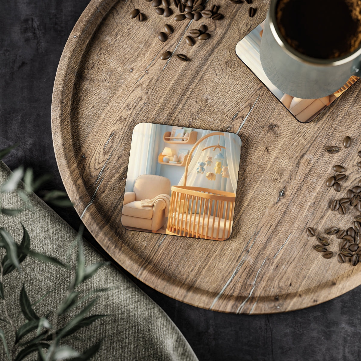 Soft Blue Coasters - Tabletop Serenity