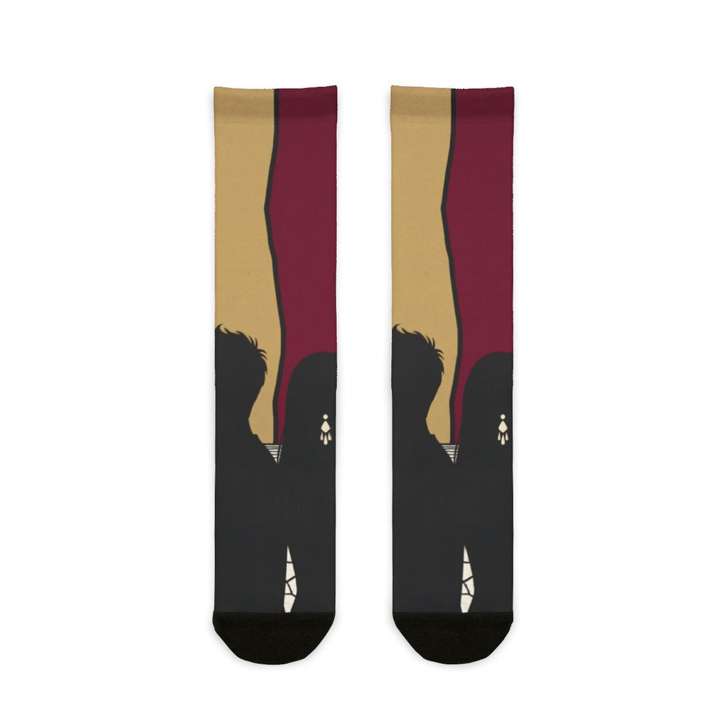 Sublimation Crew Socks - Divided Horizons Silhouette Art |...