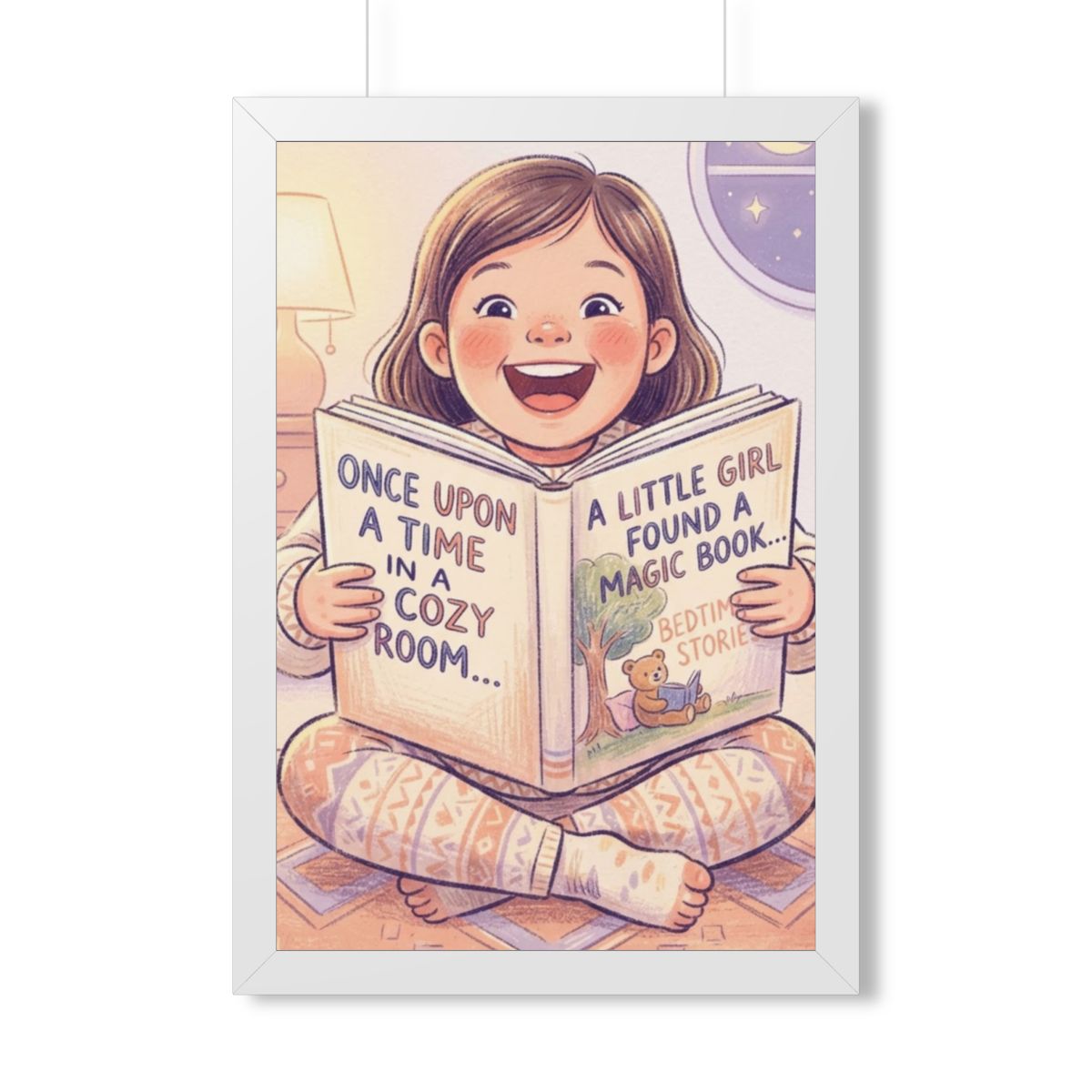 Framed Vertical Poster - Storytime — White (11×14, 12×16......