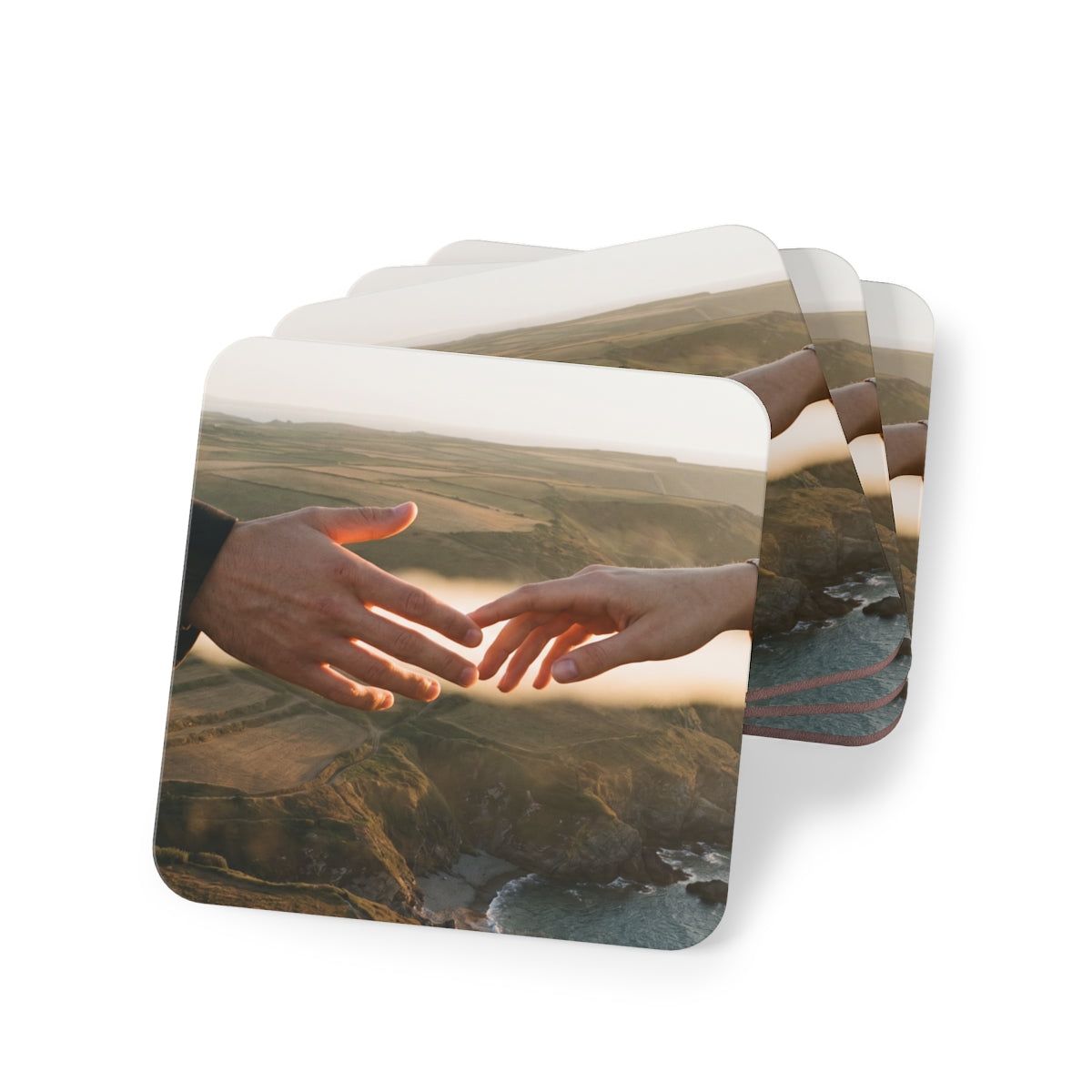 Coasters - The Infinite Touch | Ethereal Coastal Art (1 & 4...