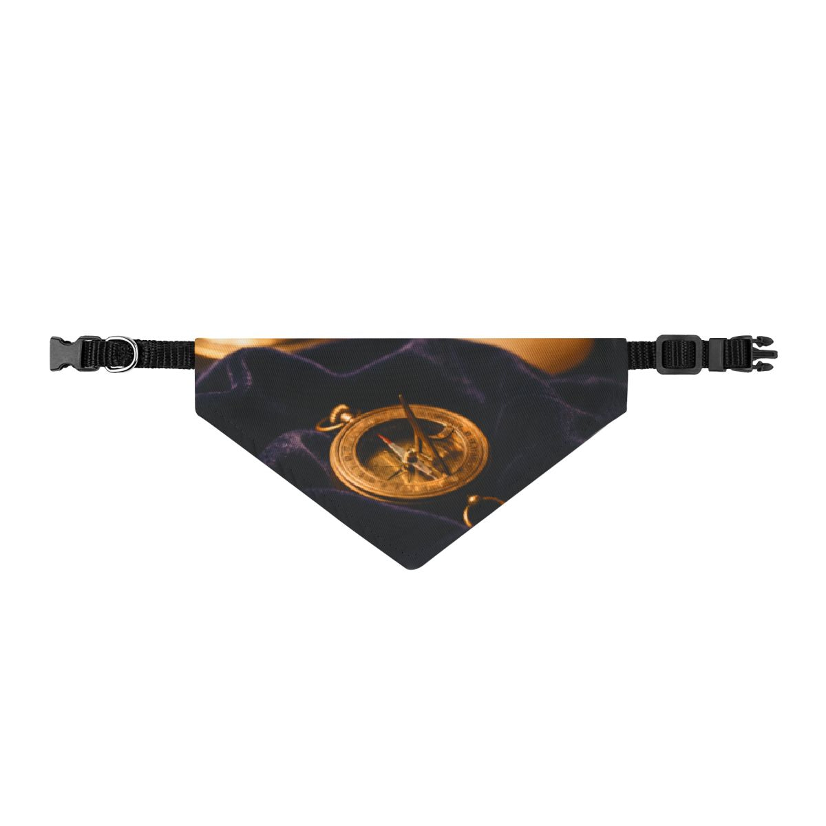 Vintage Brass Sundial Clip-on Pet Bandana