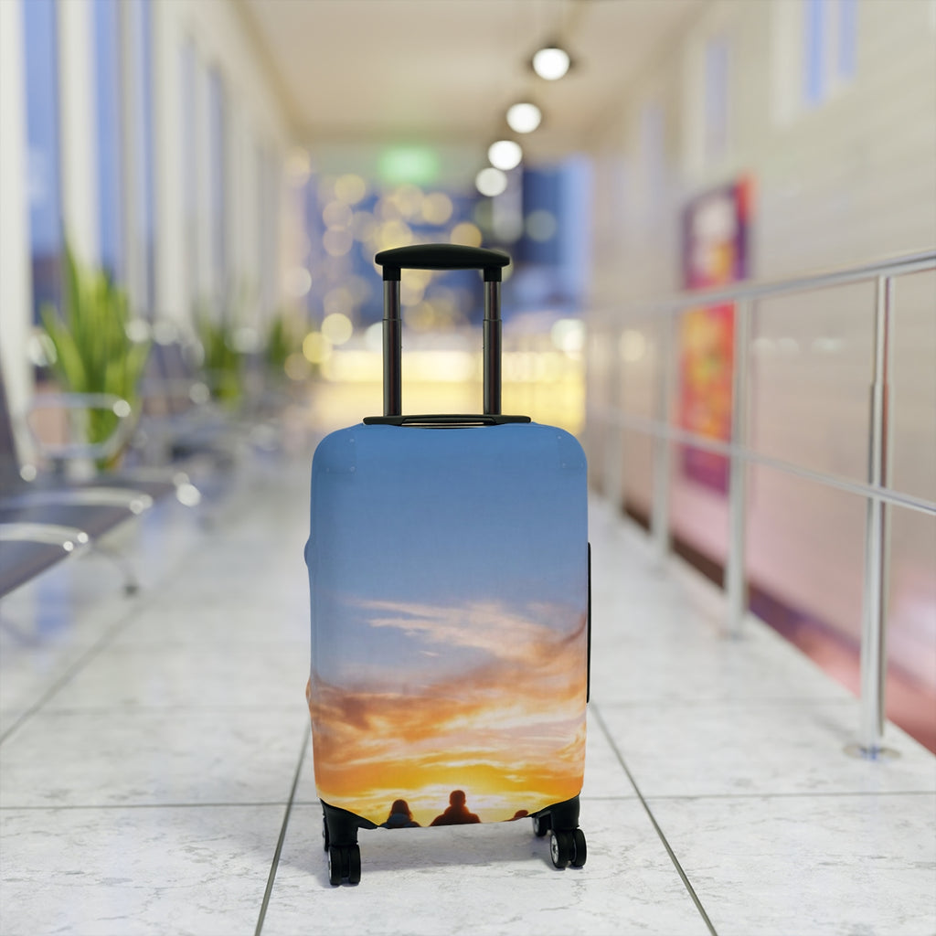 Luggage Cover - Golden Hour Mountain | Echovira Gallery