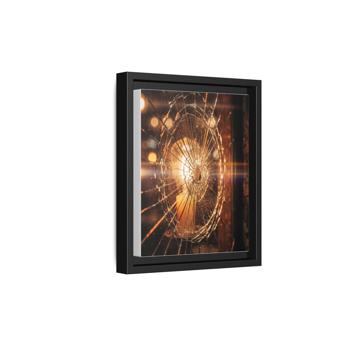 Framed Matte Canvas - Shattered Glass — Black / 1.25"