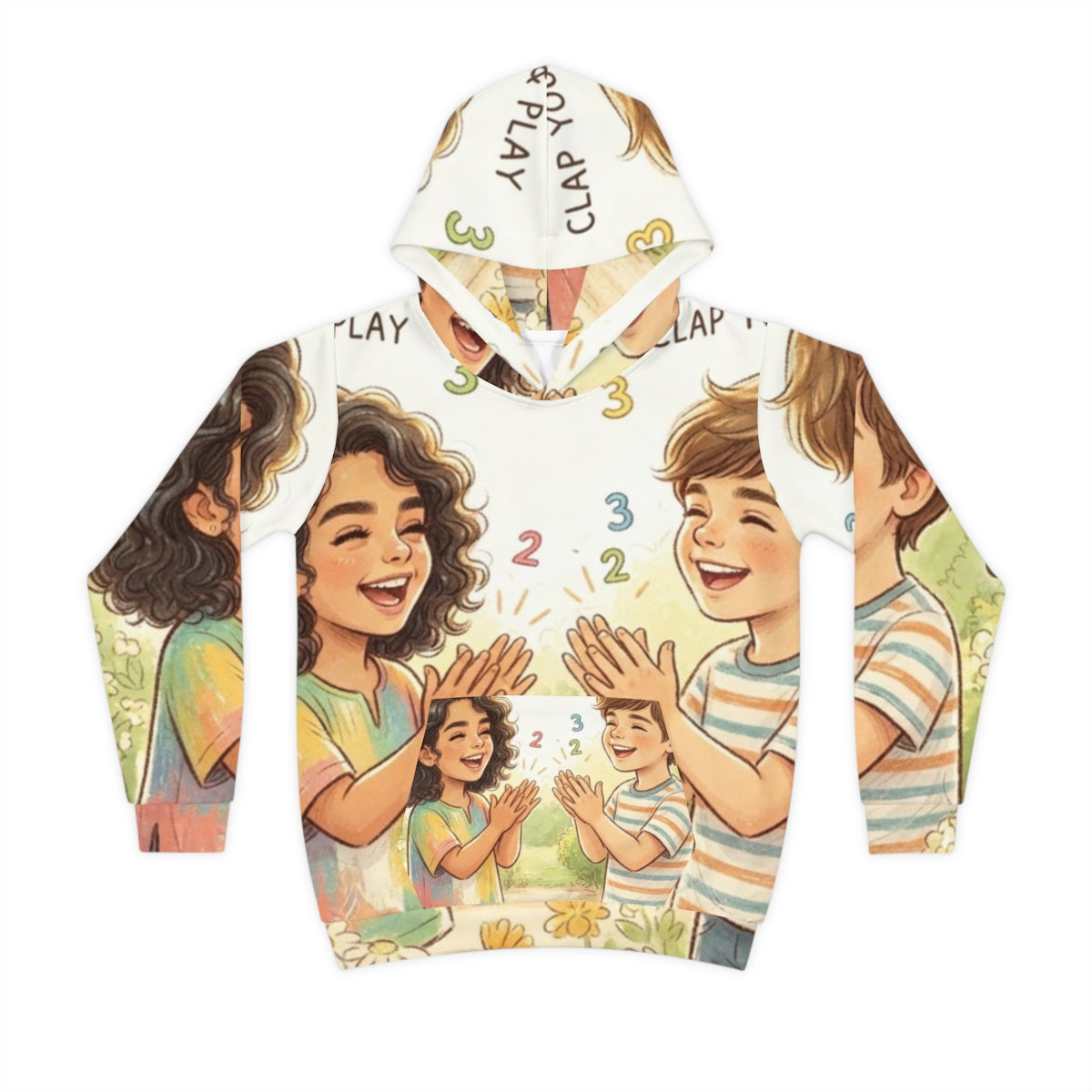 Children's Hoodie - Garden Play Pals | Echovira Gallery