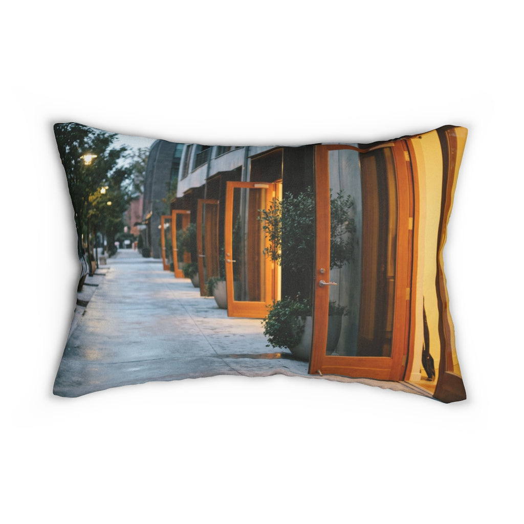 Spun Polyester Lumbar Pillow - Twilight View | Echovira...