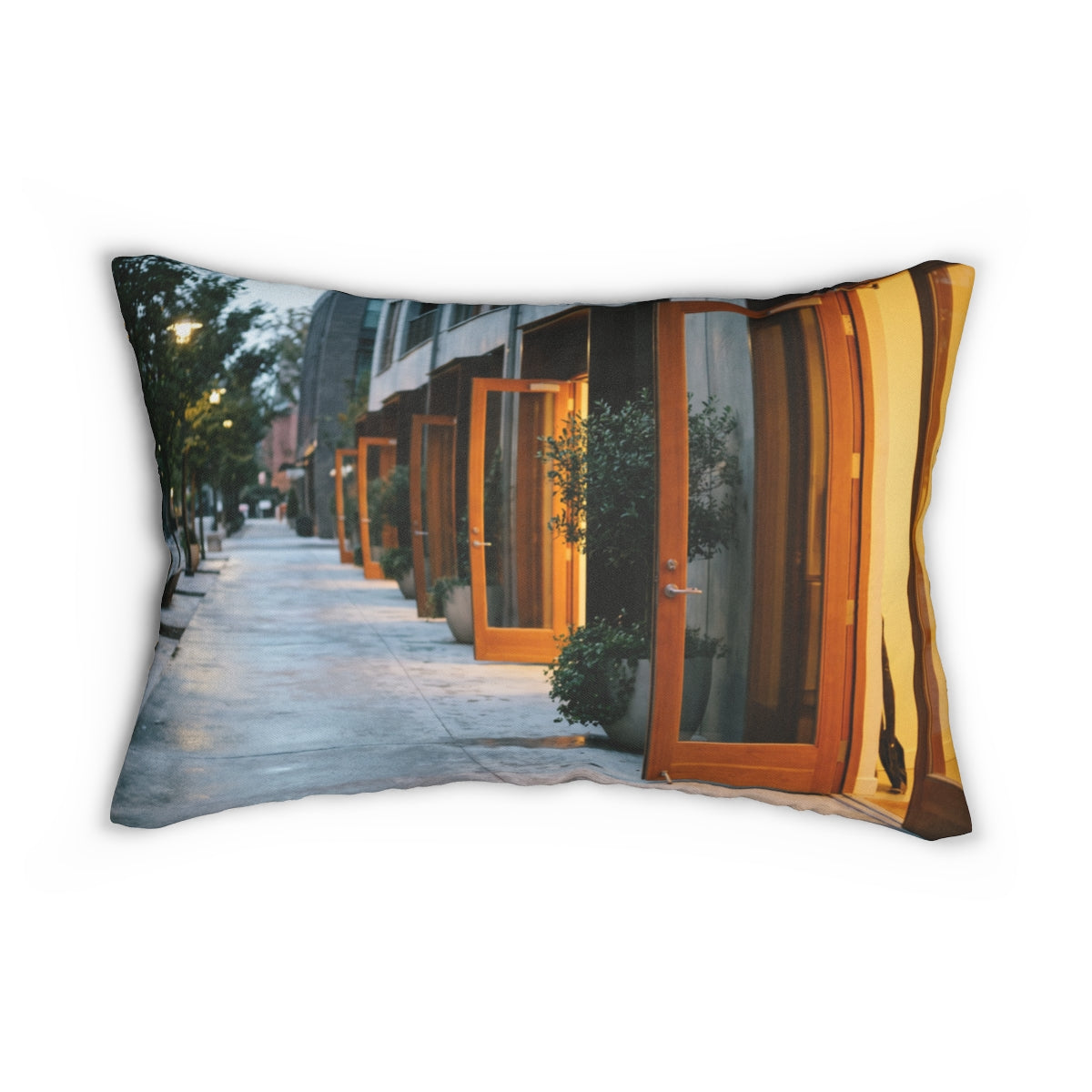 Spun Polyester Lumbar Pillow - Twilight View | Echovira...