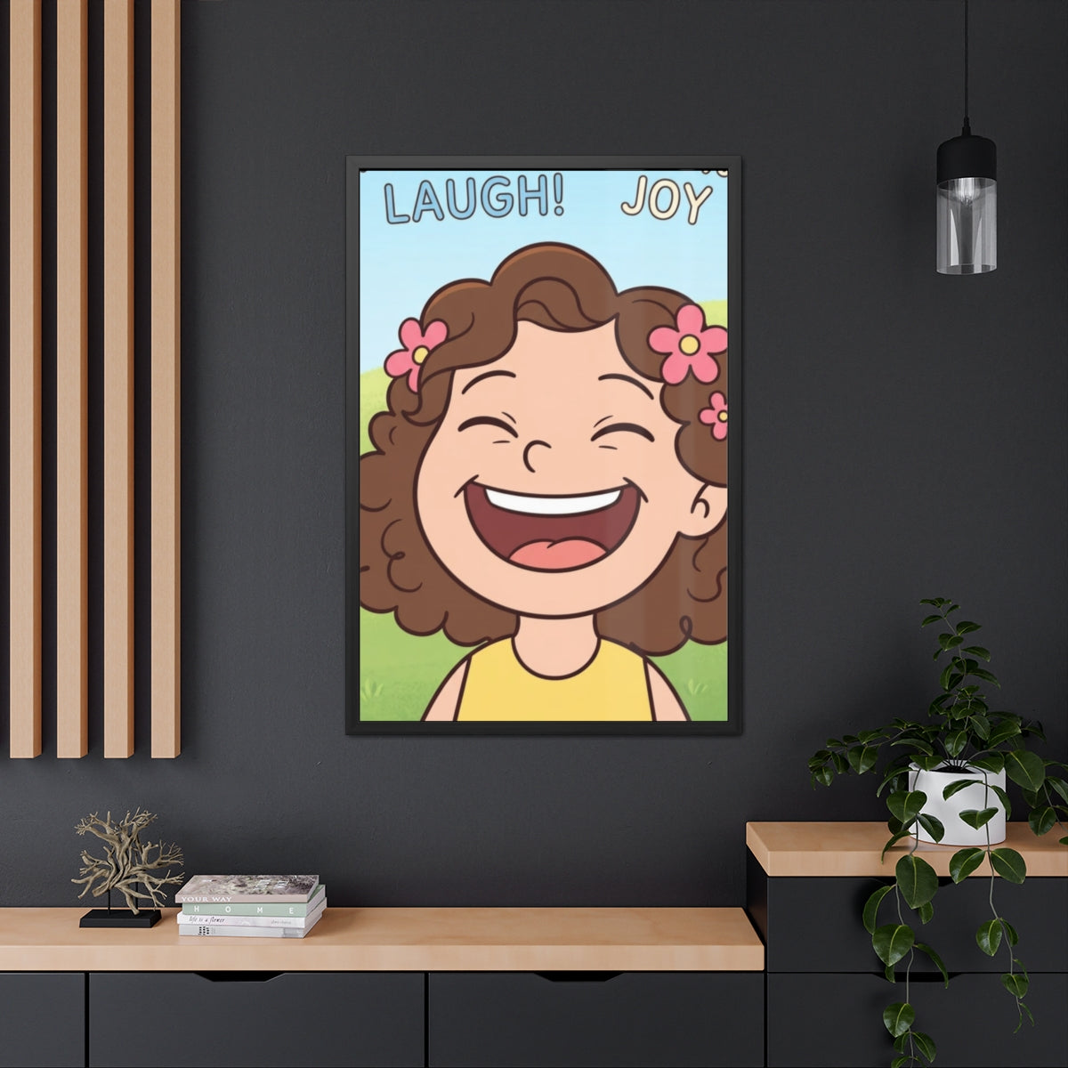 Framed Posters - Paisley Laugh 100% Joy Cartoon Art —... |...