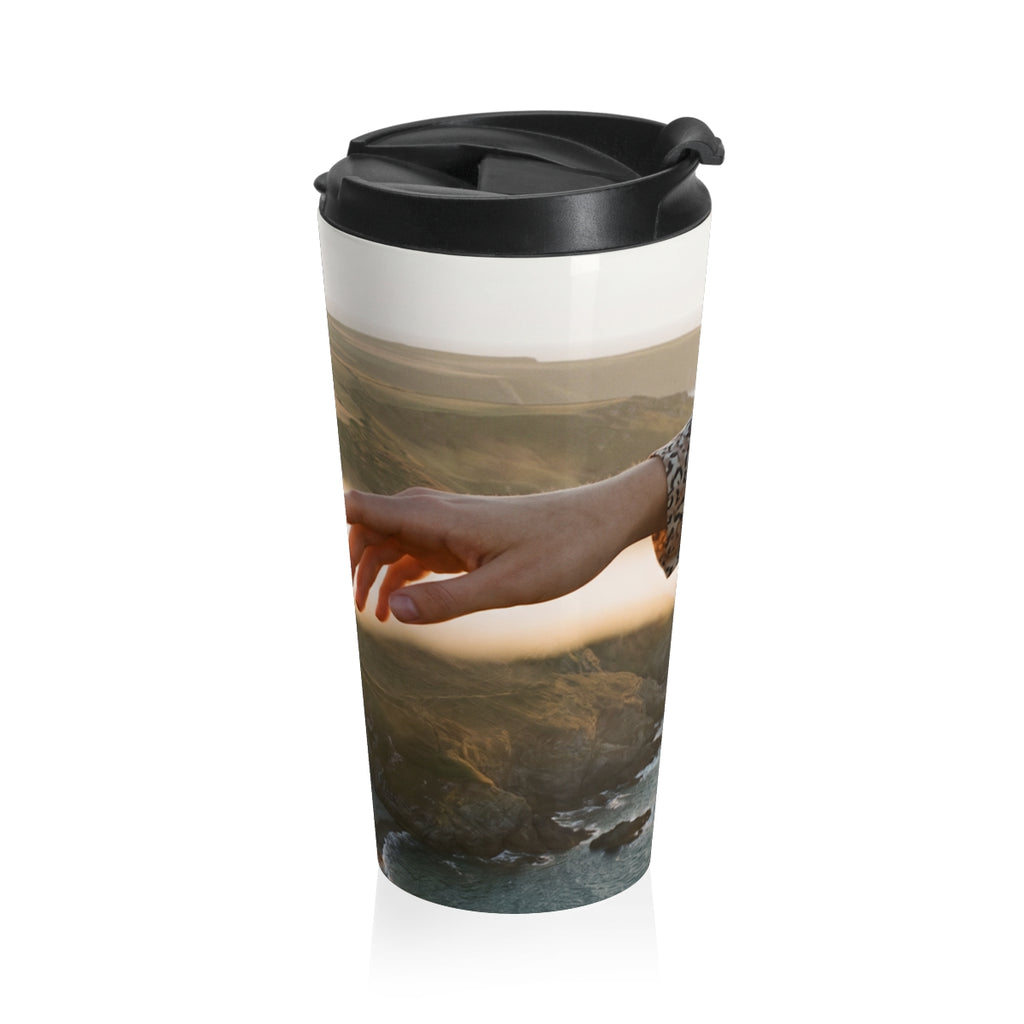Stainless Steel Travel Mug - The Infinite Touch | Ethereal...