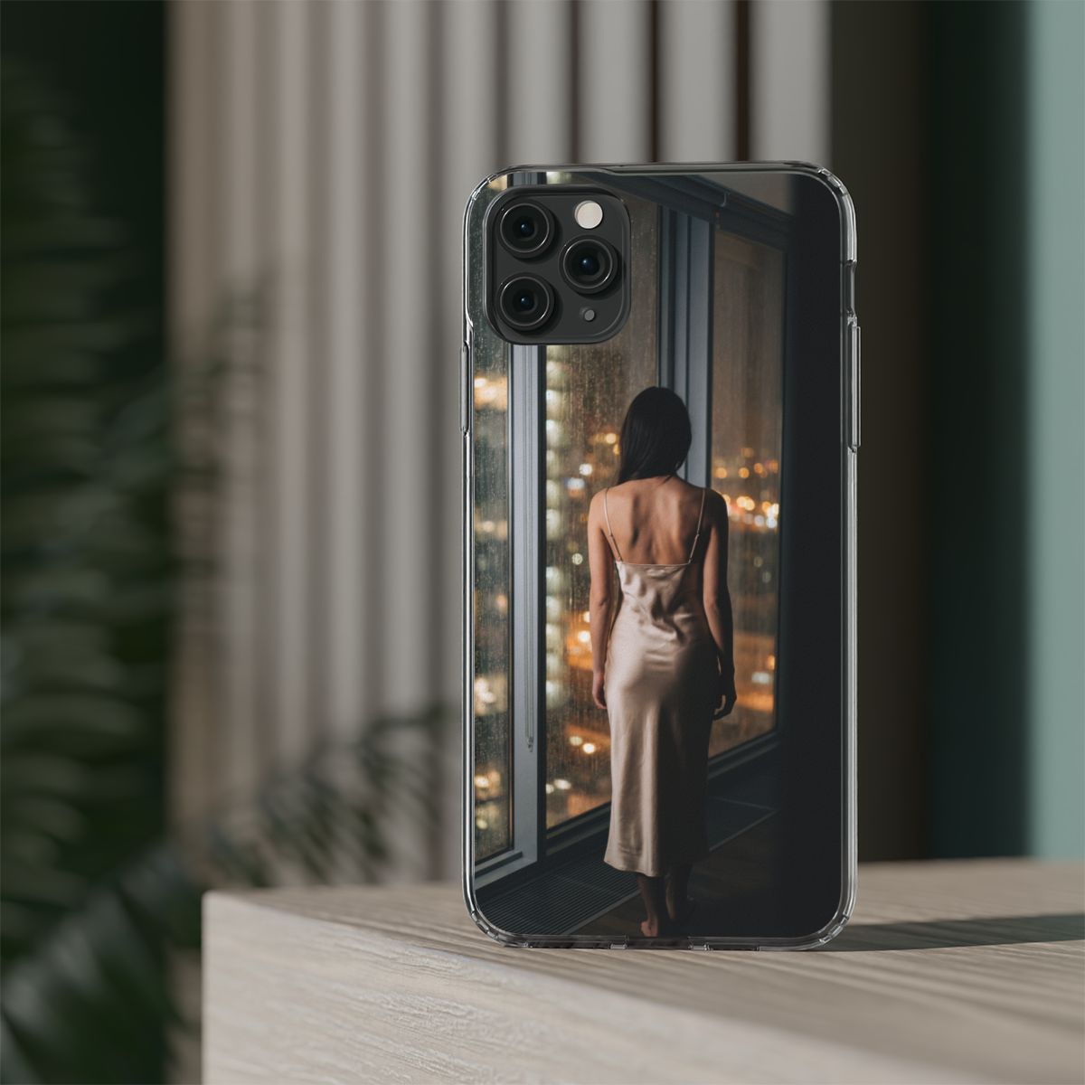 Clear Impact-Resistant Cases - Clear Phone Case - Rainy Mood...