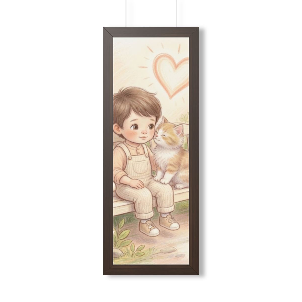 Framed Vertical Poster - Tender Garden Friendship Storybook...