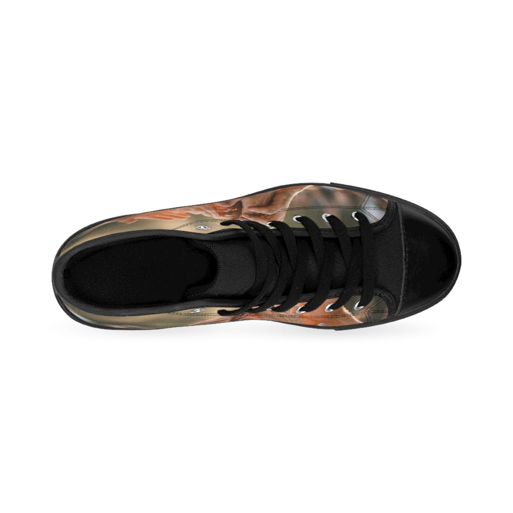 Women's Classic Sneakers - Golden Rays of Unity Wall Art |...