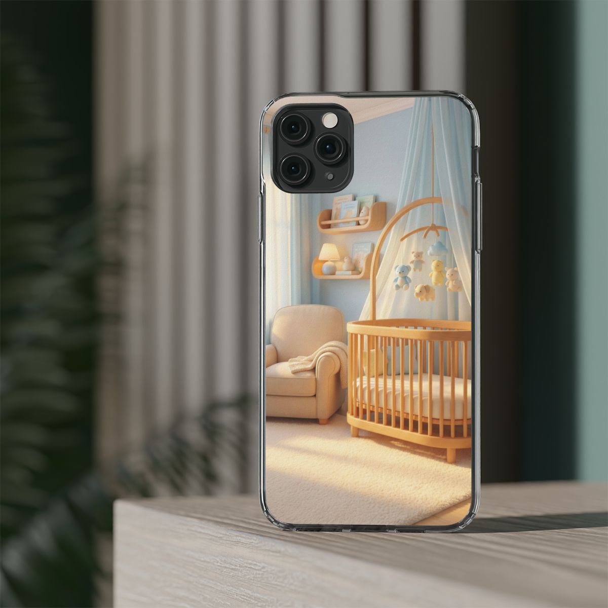 Clear Impact-Resistant Cases - Soft Blue Clear Phone Case...