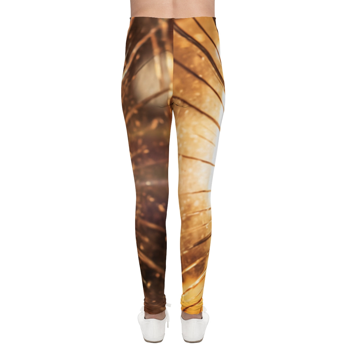 Youth Leggings - Golden Fracture Moody Cinematic Glass Art |...
