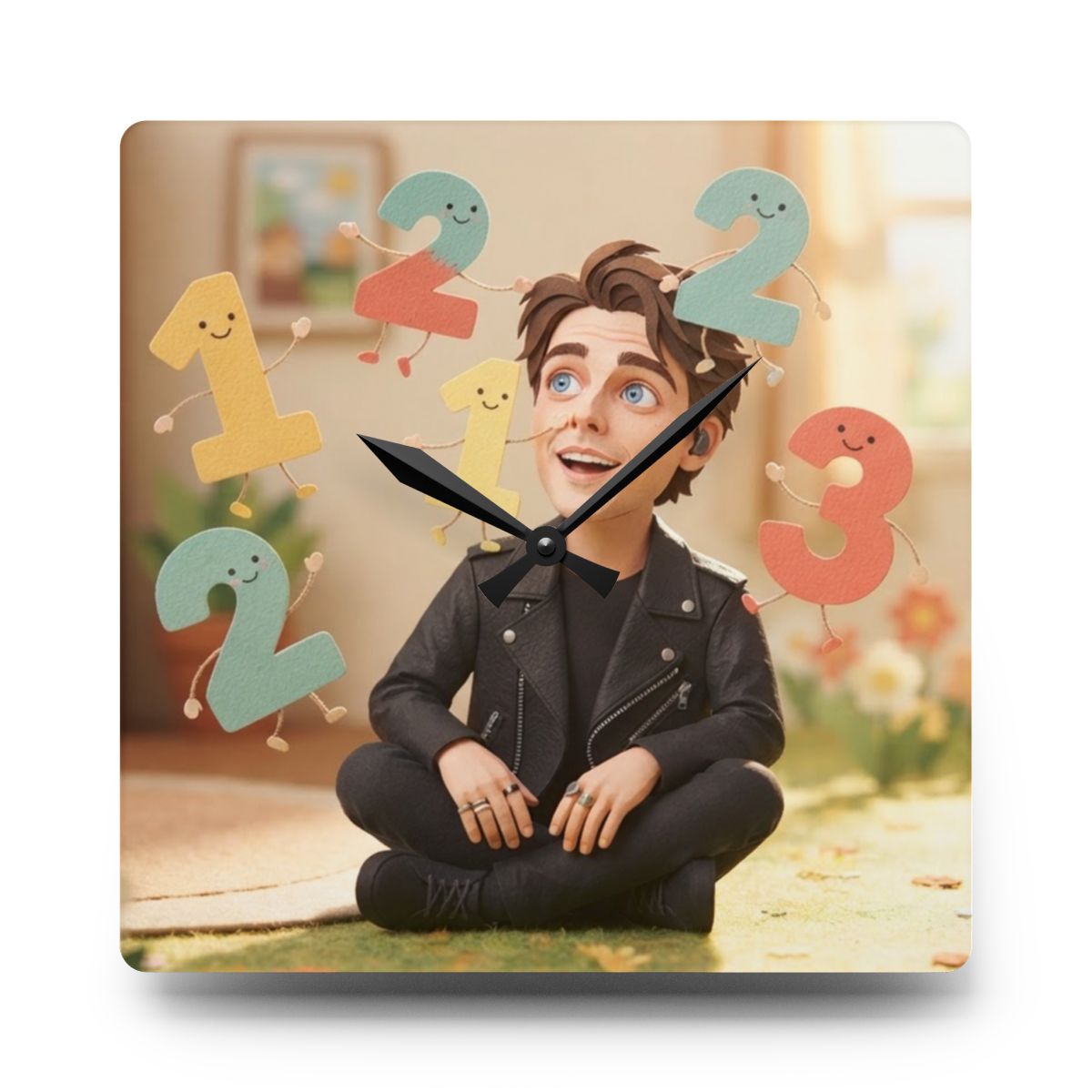 Acrylic Wall Clock - Playful Counting Time | Echovira...