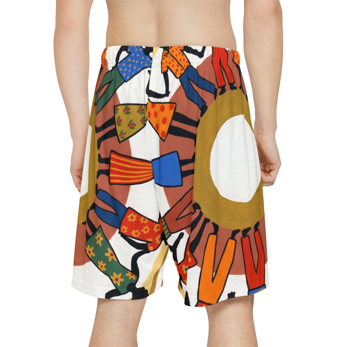Men's Sports Shorts - Unity Mandala Folk Art | Echovira...