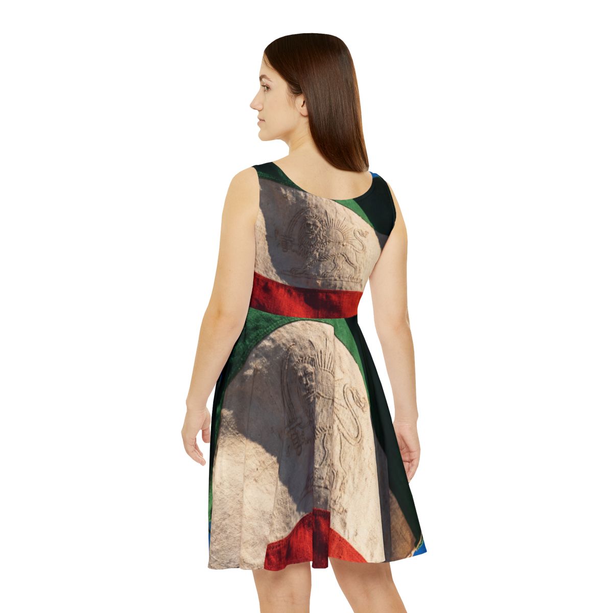 Women's Skater Dress - Vintage Persian Lion and Sun Flag Art...