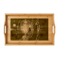 Bamboo Serving Tray - Fractured Glow Engraved Accent |...