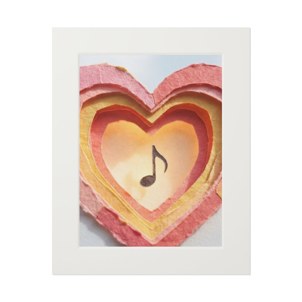 Fine Art Print - Melodic Heart Passepartout — Portrait... |...