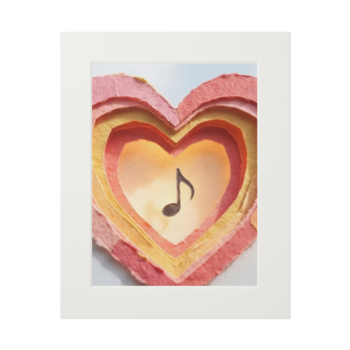 Fine Art Print - Melodic Heart Passepartout — Portrait... |...