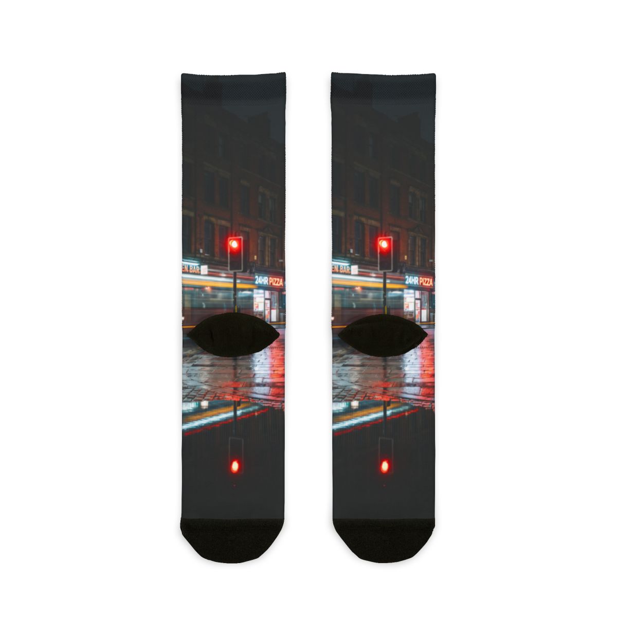 Sublimation Crew Socks - City Lights Walk | Echovira Gallery