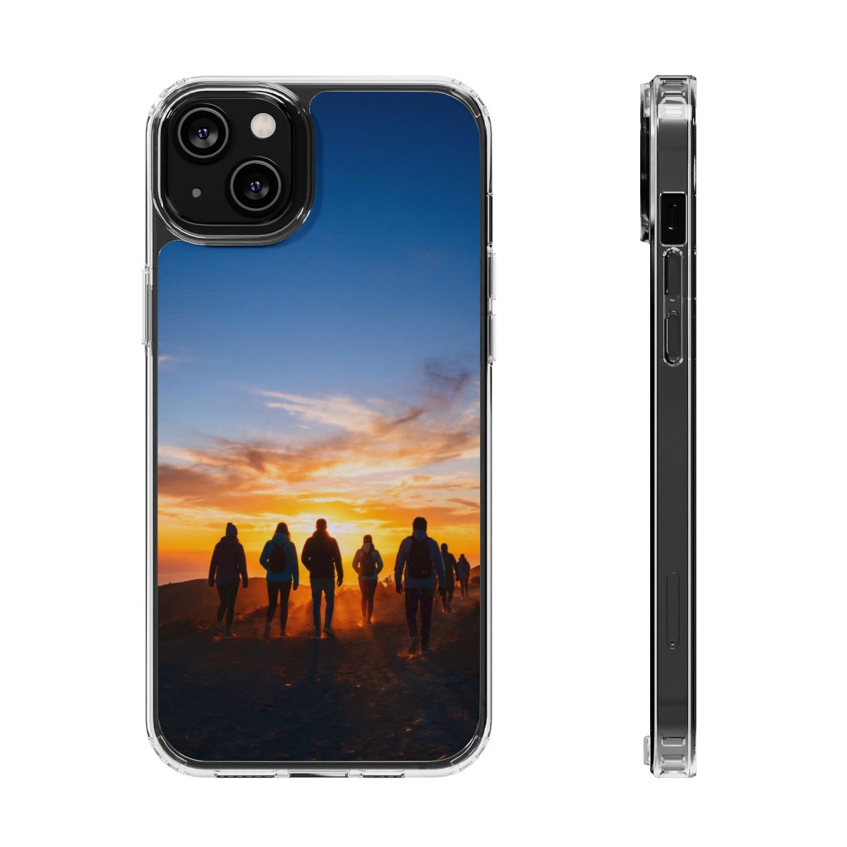 Clear Impact-Resistant Cases - Clear Phone Case - Sunset...