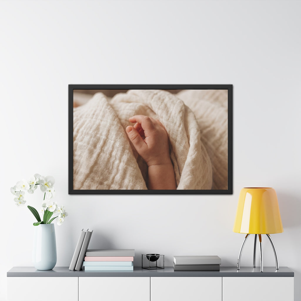 Framed Poster - Tender Newborn Hand (10×8, 12×8, 11×9... |...