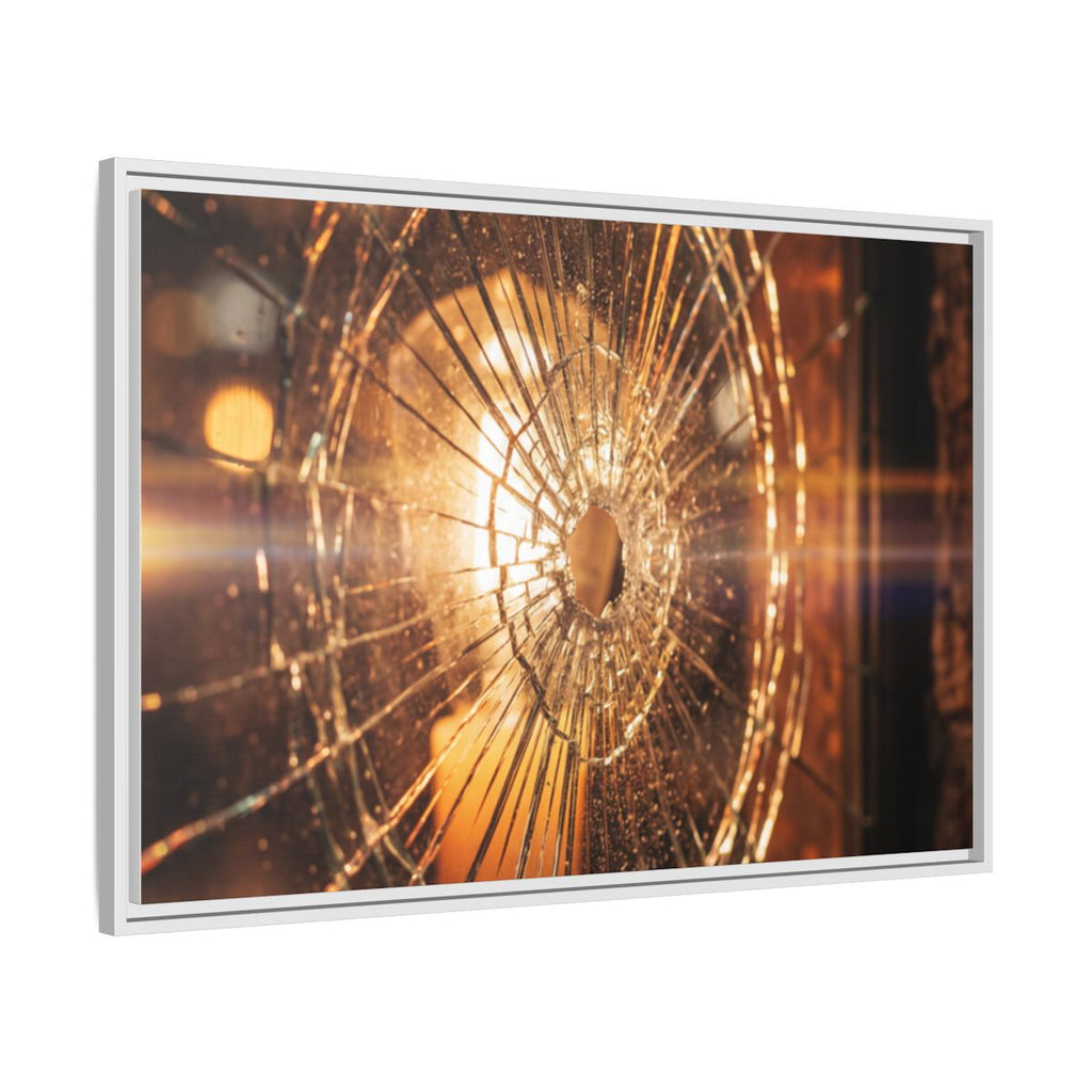 Framed Matte Canvas - Shattered Glass